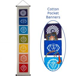 Cotton Pocket Banner - 7 Chakras (Each)
