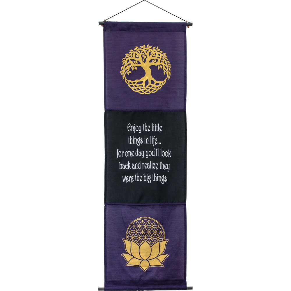 COTTON Inspirational Banner - Little Things in Life (Each)