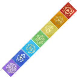Tibetan Handmade Paper Prayer Flags -  7 Chakras (Each)