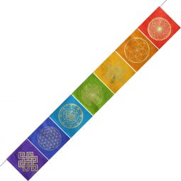 Tibetan Handmade Paper Prayer Flags - Sacred Geometry (Each)