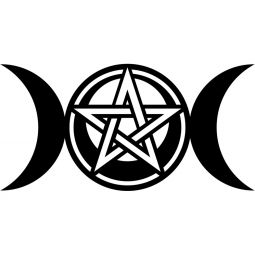 Wall Decal - Triple Moon w/ Pentacle (Each)