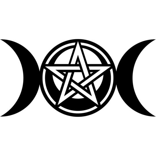 Wall Decal - Triple Moon w/ Pentacle (Each)