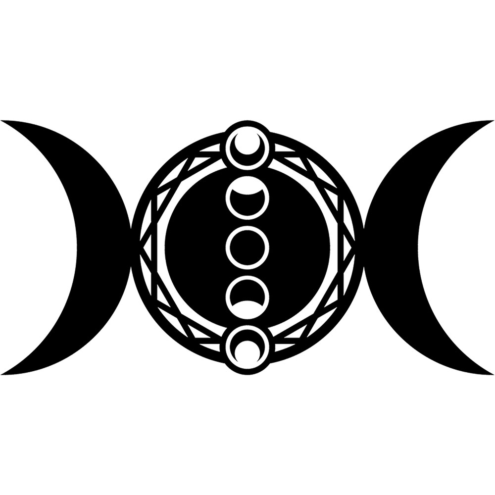 Wall DECAL - Triple Moon w/ Moon Phases (Each)
