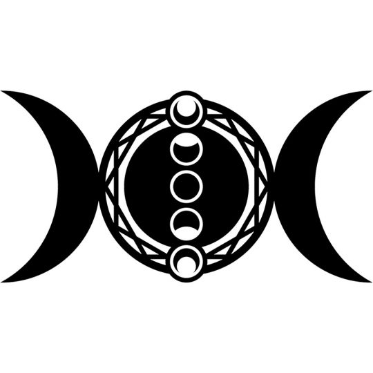 Wall Decal - Triple Moon w/ Moon Phases (Each)