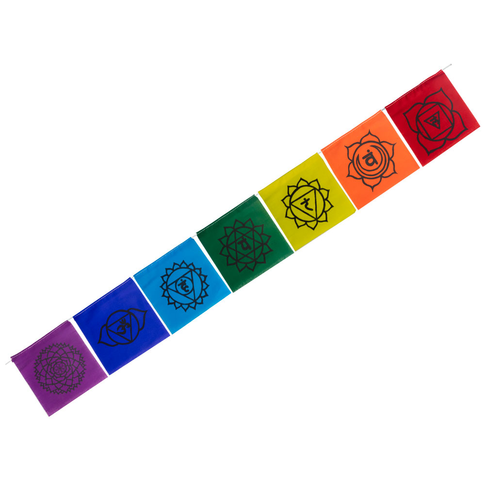 Tibetan Prayer Small FLAGs - 7 Chakras (Each)