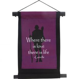 Small Cotton Banner - Gandhi  (Each)