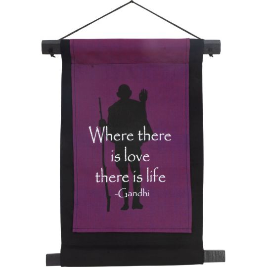 Small Cotton Banner - Gandhi  (Each)