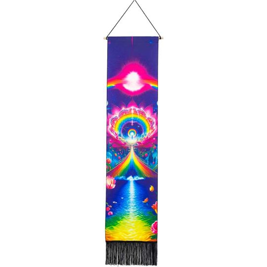 Linen Banner w/ Fringe - Shambhala (Each)