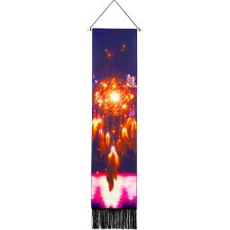 Linen Banner w/ Fringe - Enchanted Dreamcatcher (Each)