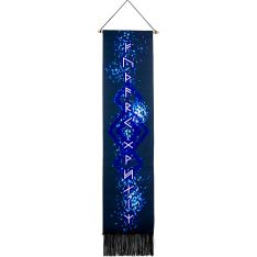 Linen Banner w/ Fringe - Viking Runes (Each)