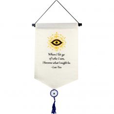Small Cotton Banner - Lao Tzu Proverb w/ Tassel (Each)