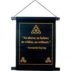 Small Cotton Banner - Hermetic Saying (Each)