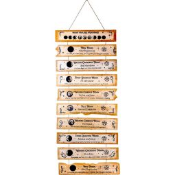 Wood Wall Hanging Sign - Pagan Moon Phases (Each)