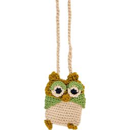 Cotton Crystal Pouch Crocheted - Owl (Each)