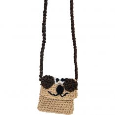 Cotton Crystal Pouch Crocheted - Dog (Each)