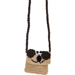 Cotton Crystal Pouch Crocheted - Dog (Each)