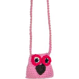 Cotton Crystal Pouch Crocheted - Flamingo (Each)