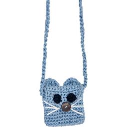 Cotton Crystal Pouch Crocheted - Mouse (Each)