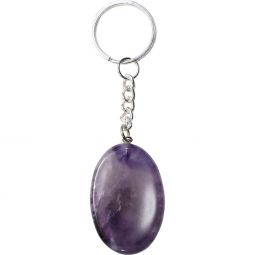 Worry Stone Key Chain - Amethyst (Each)