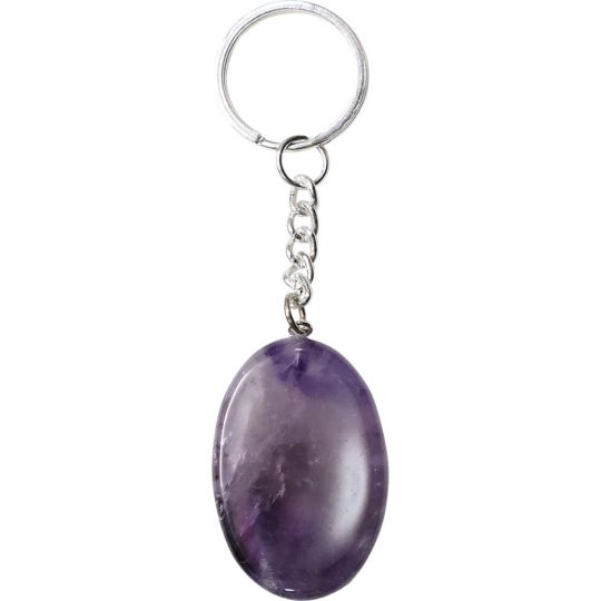 Worry Stone Key Chain - Amethyst (Each)