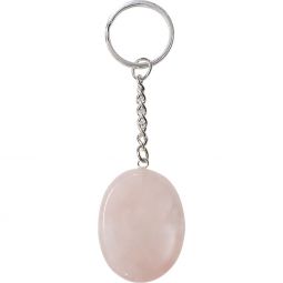 Worry Stone Key Chain - Rose Quartz (Each)