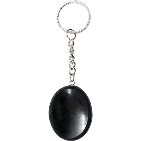 Worry Stone Key Chain - Black Tourmaline (Each)