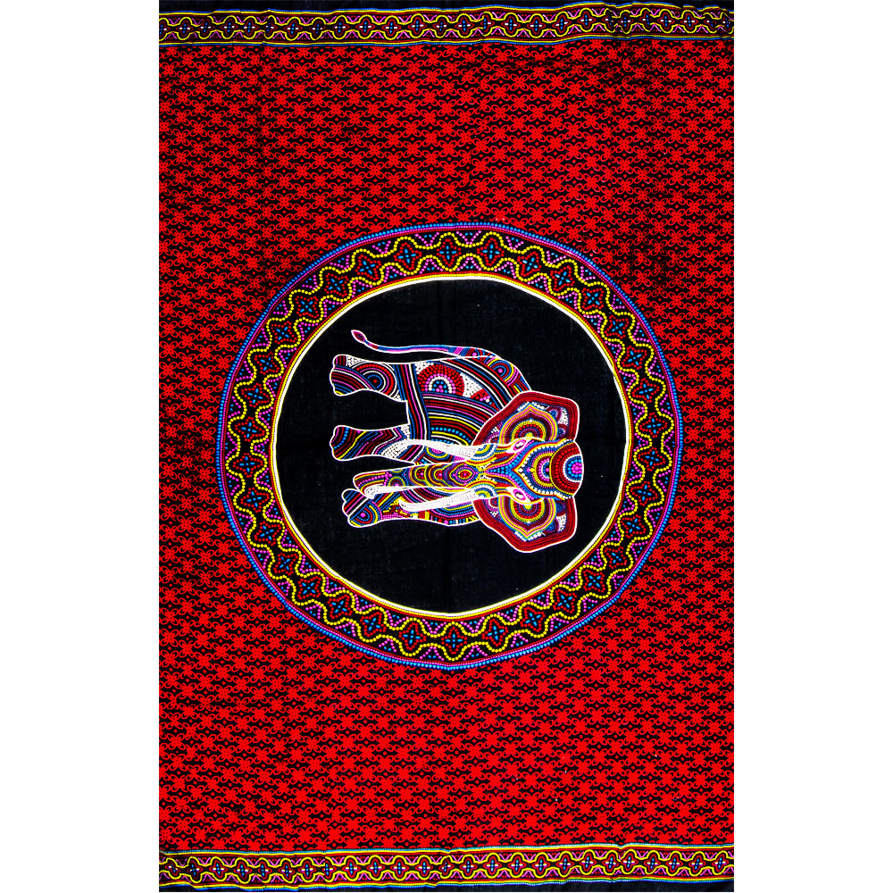Rayon SARONG - Tribal Elephant - Red (Each)