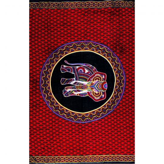 Rayon Sarong - Tribal Elephant - Red (Each)