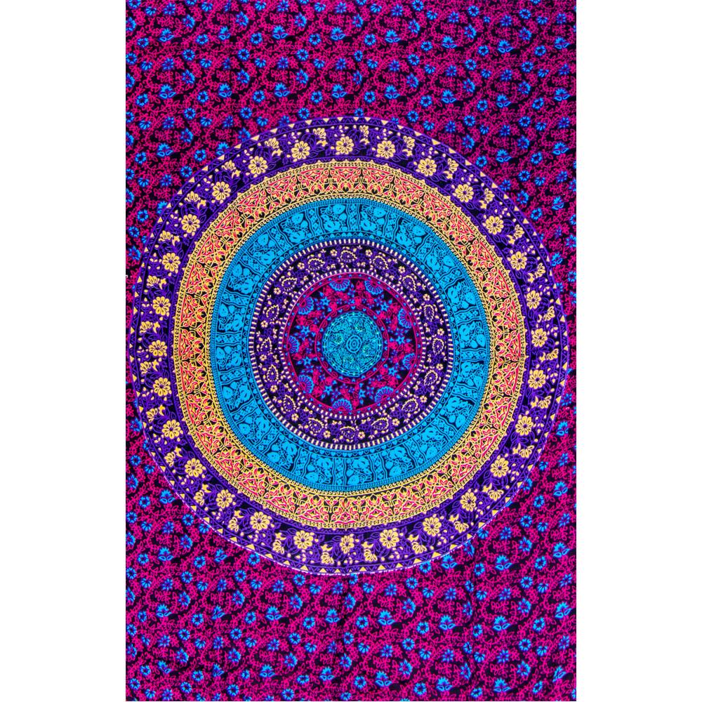 Rayon SARONG - Flower Mandala - Purple (Each)