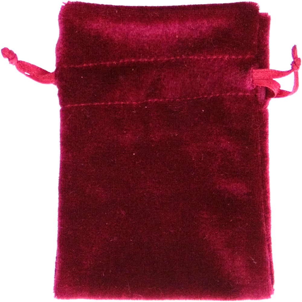 Unlined Velvet BAG 3x4 - Burgundy (Each)