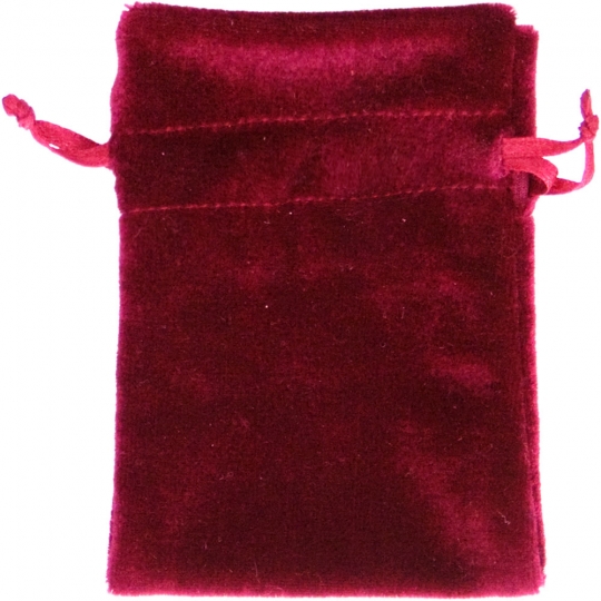 Unlined Velvet Bag 3x4 - Burgundy (Each)