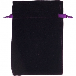 Unlined Velvet Bag 3x4 - Purple (Each)