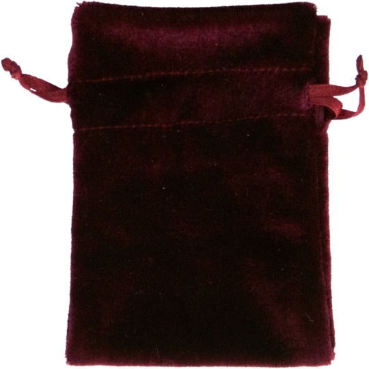 Unlined Velvet Bag 4x6 - Burgundy (Each)