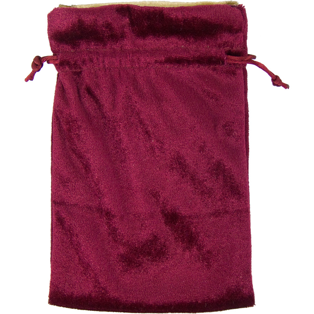 Burgundy Velvet Bag w/ GOLD Lining (Each)