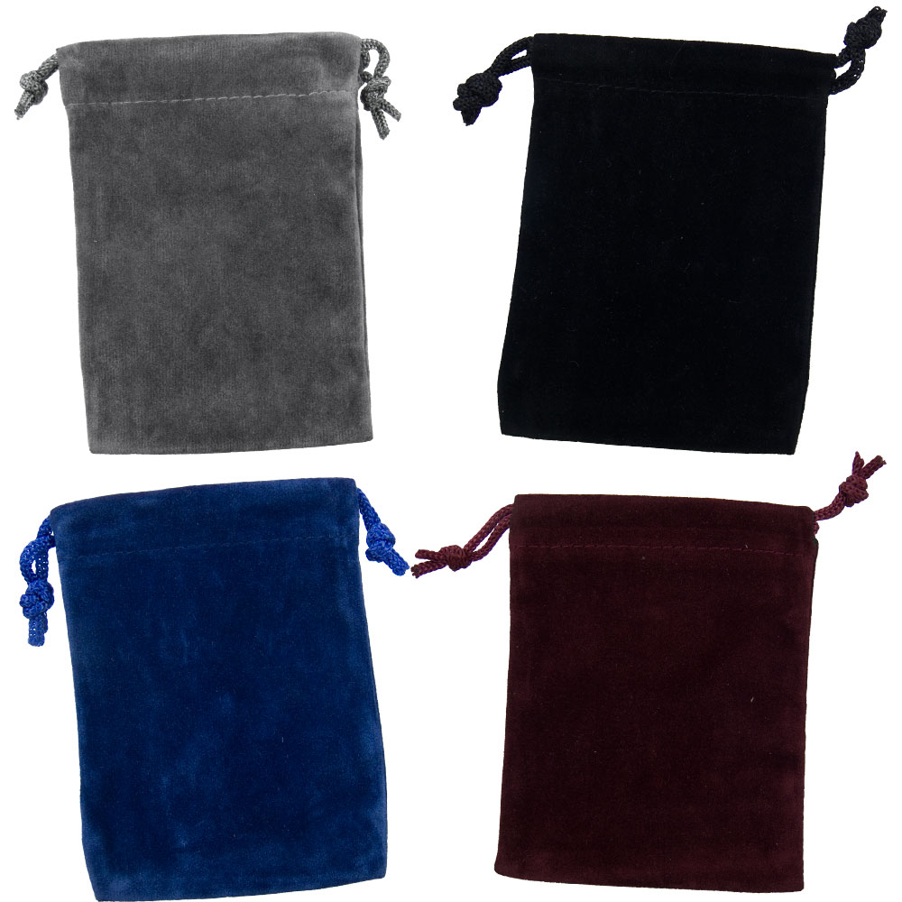 Unlined Velvet BAG  2 x 2.5 Assortment  (pack of 12)