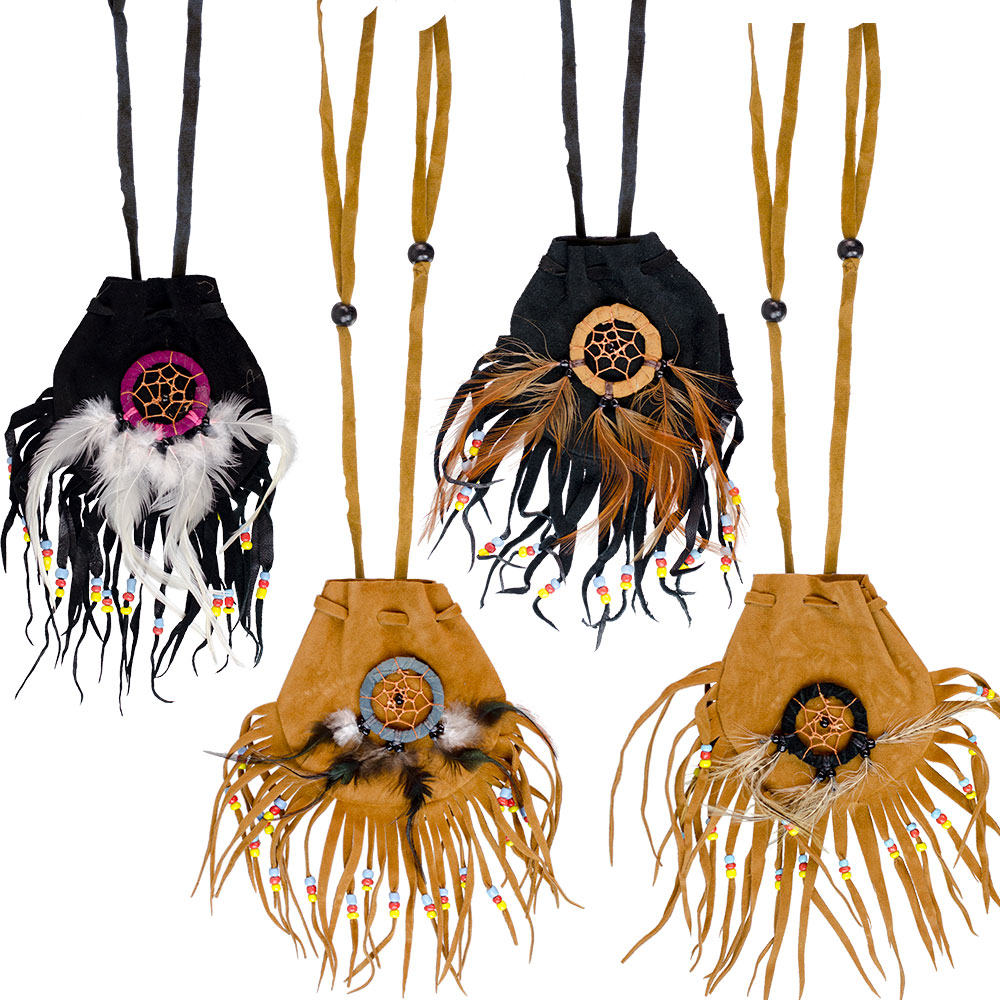 Dreamcatcher Fabric-Leather BAG Astd Colors (each)