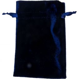 Unlined Velvet Bag 4x6 - Navy (Each)