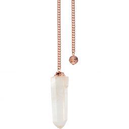 Pendulum Rough Crystal Point with Copper Chain (each)