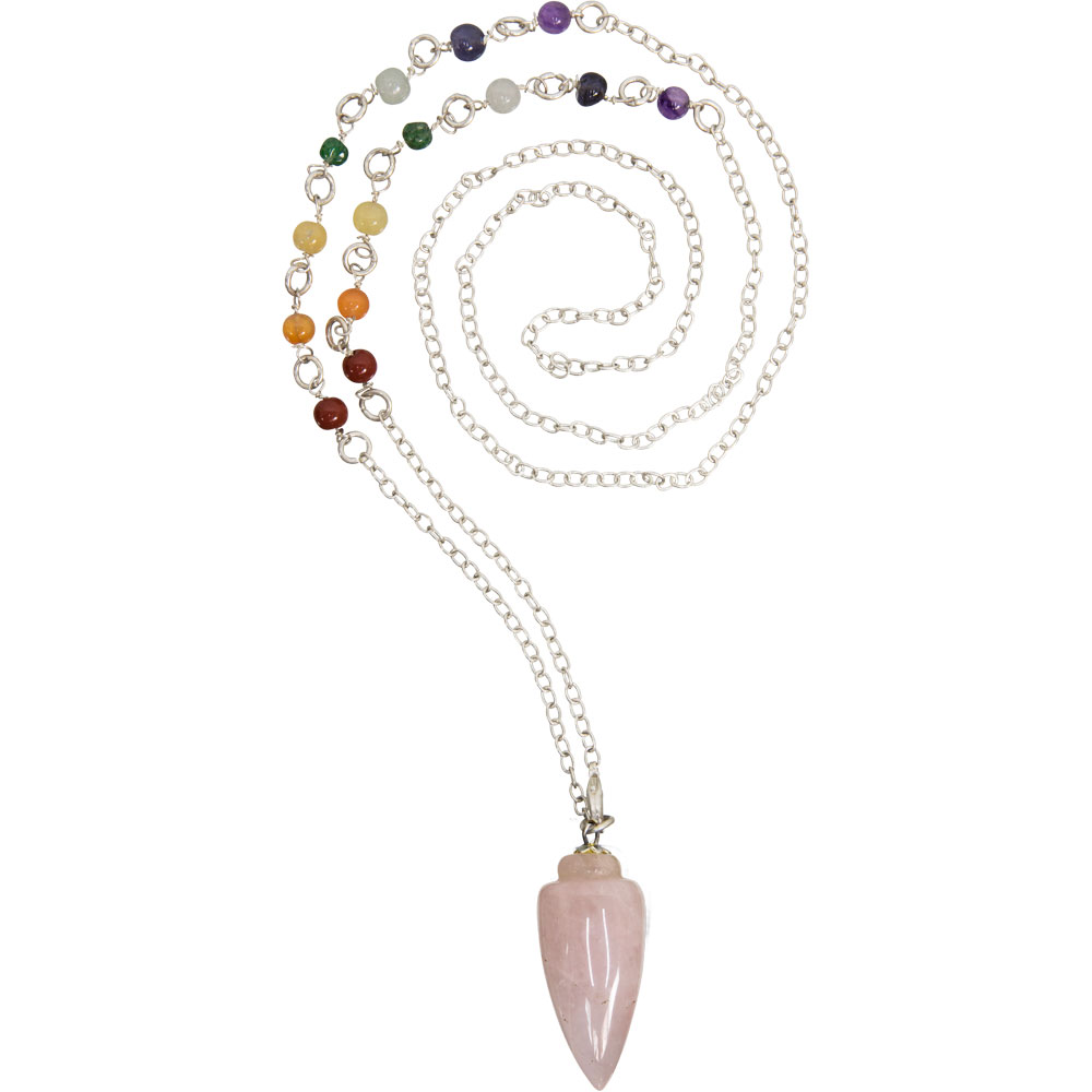 Pendulum NECKLACE Rose Quartz (Each)