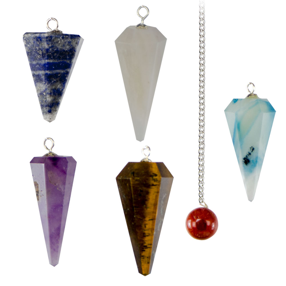 Pendulum Hexagonal ASSORTED Stones (Set 12)