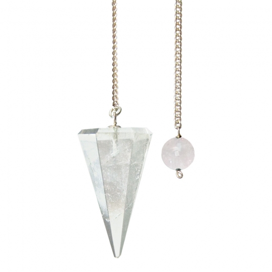 Pendulum  Hexagonal Clear Quartz (each)