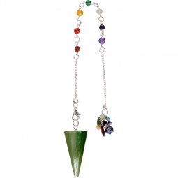 Pendulum Chakra Chain Hexagonal Green Aventurine (each)