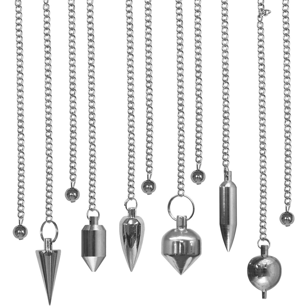 Metal Pendulum Beginners ASSORTED shapes Nickel Plated (each)
