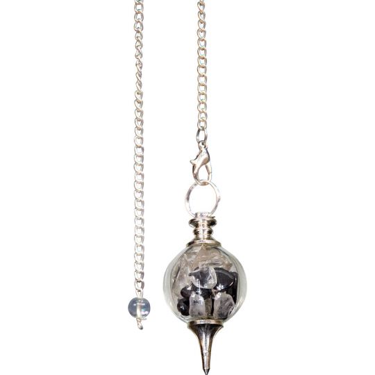 Pendulum Glass Sephoroton Hematite & Crystal Chips - Purifying (Each)