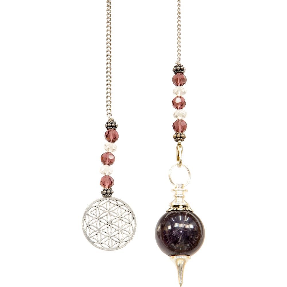 Pendulum Sephoroton AMETHYST - Flower of Life (Each)