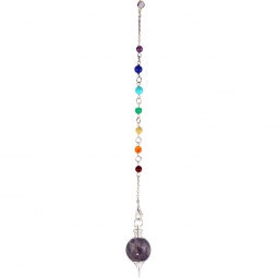 Pendulum Sephoroton w/ Chakra - Amethyst (Each)
