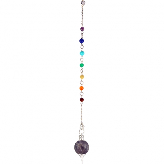 Pendulum Sephoroton w/ Chakra - Amethyst (Each)