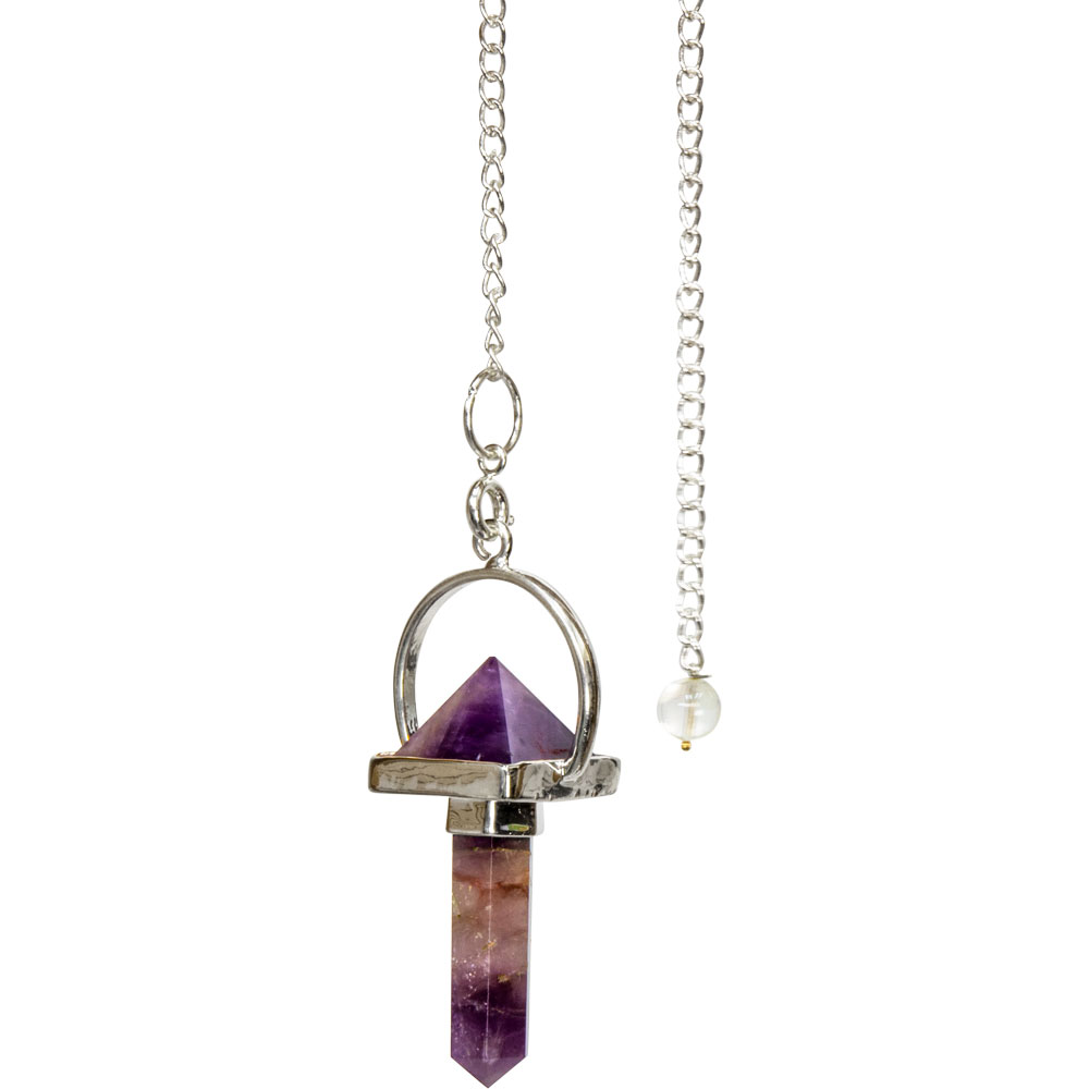 Pendulum AMETHYST Pyramid w/ AMETHYST Point (Each)