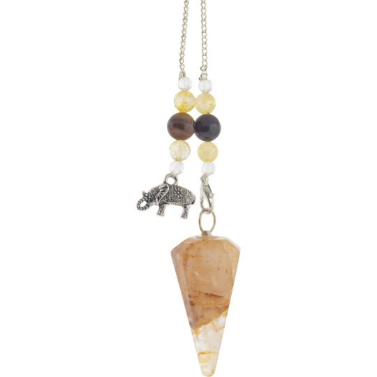 Pendulum Hexagonal Golden Healer - Elephant (Each)