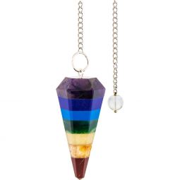 Pendulum Hexagonal - 7 Chakra Stones (Each)